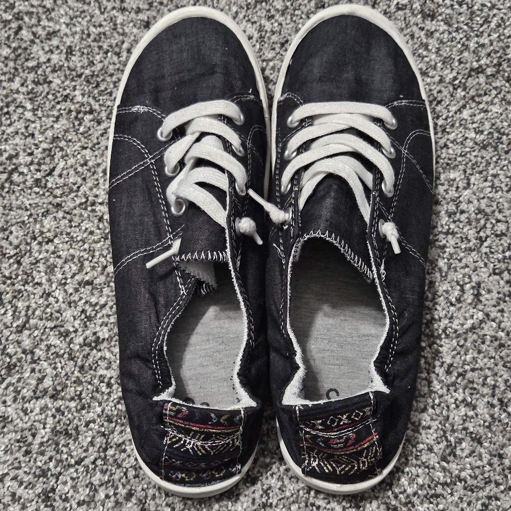 Black Denim Sneakers